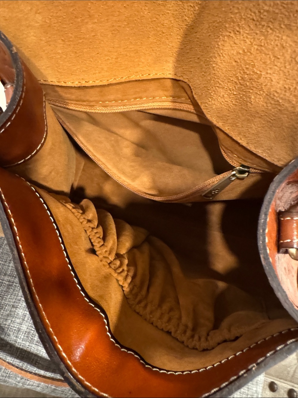 Patricia Nash Chauny Tooled Floral Embossed Brown Leather Satchel - Picture 14 of 17